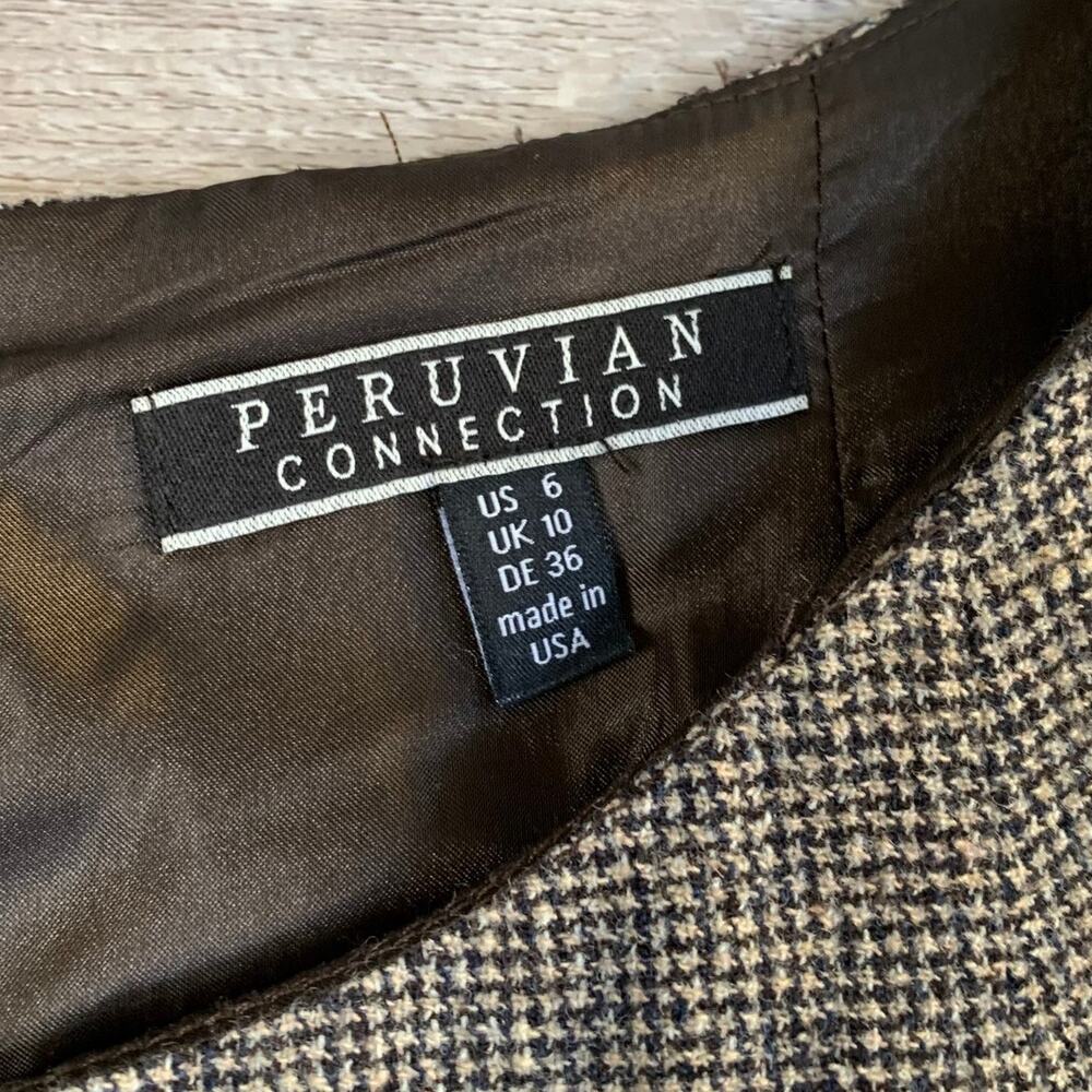 Peruvian Connection Wool Blend Houndstooth Dress … - image 7